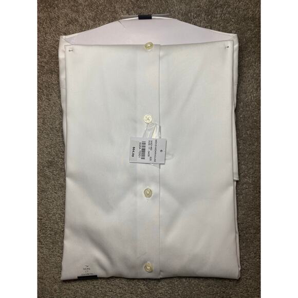 New Kenneth Cole AWEARness Essentials Slim Fit White Button Down, Size XL - Picture 3 of 4